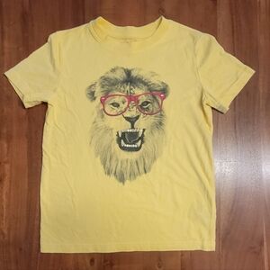 Cat & Jack 6T 7T Graphic Print Lion Glasses T-Shirt